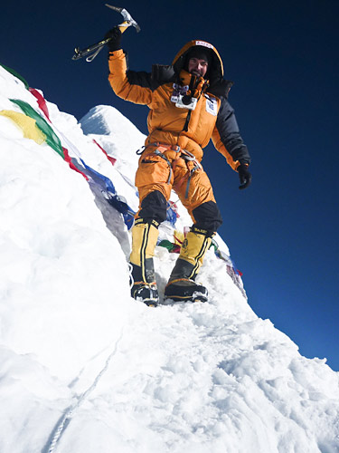 Alex Gavan on the summit of Manaslu